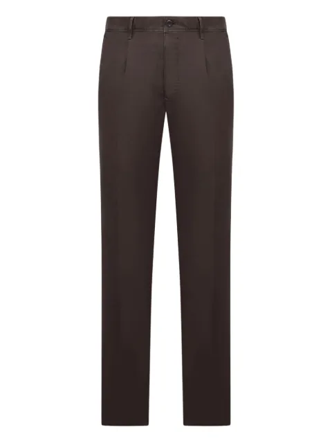 Incotex pleated-front trousers Brown 10S19520216