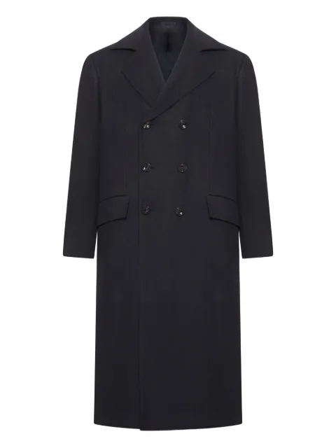 Kiton buttoned double-breasted coat Black UGO410LK0633203