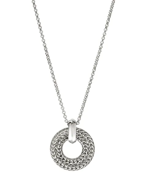 John Hardy sterling silver Icon Link diamond pendant necklace Silver NBP989542DI