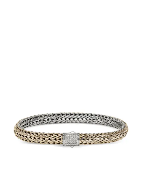 John Hardy sterling silver and 14K yellow gold Icon diamond bracelet Gold BUZZP9909042RVDI