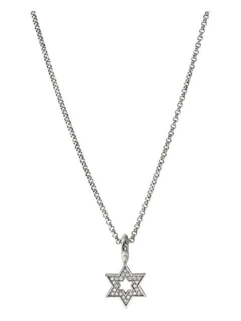 John Hardy sterling silver JH Essential Star of David diamond necklace Silver NBP9894002DI