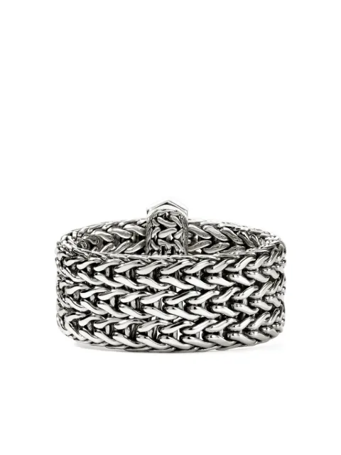 John Hardy sterling silver Icon Link Bar diamond ring Silver RBP989532DI