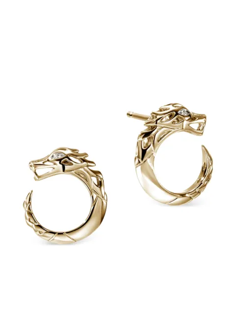 John Hardy 14K yellow gold Naga diamond earrings Gold EGGX603732DI