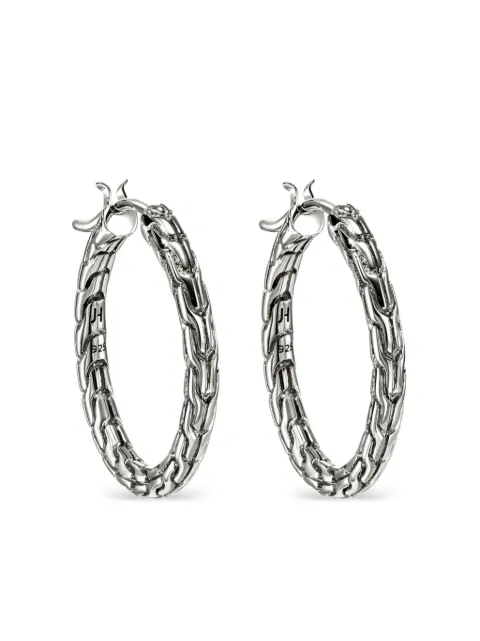 John Hardy sterling silver JH Essential 22MM hoop earrings Silver EB98923