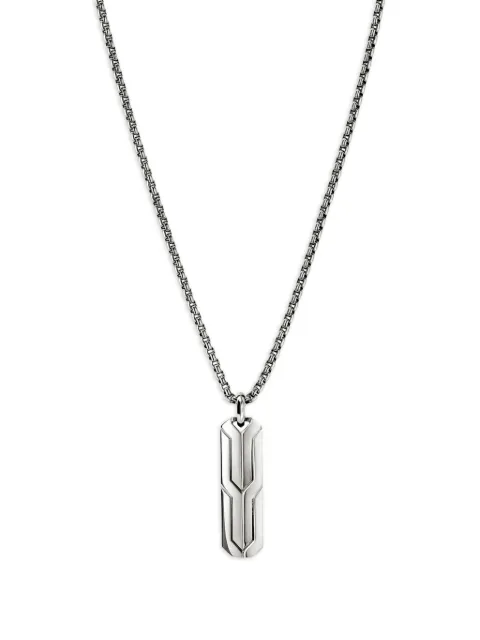 John Hardy sterling silver Icon 50 tag-pendant necklace Silver NM98955