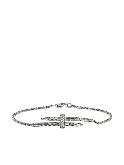 John Hardy sterling silver Spear Station diamond bracelet Silver BUP989572DI