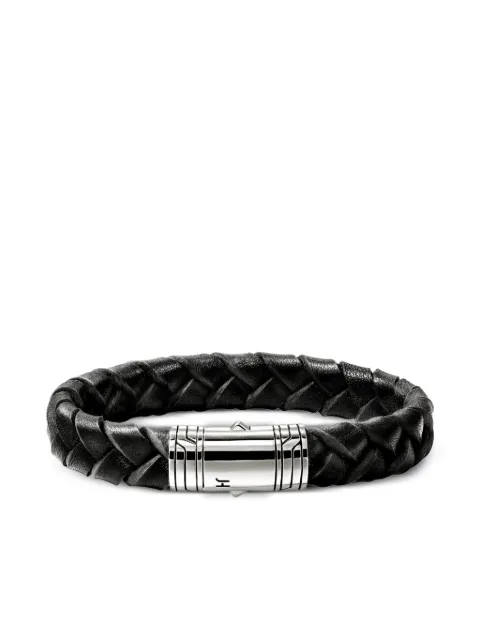 John Hardy sterling silver leather braided bracelet Silver BU986577BL