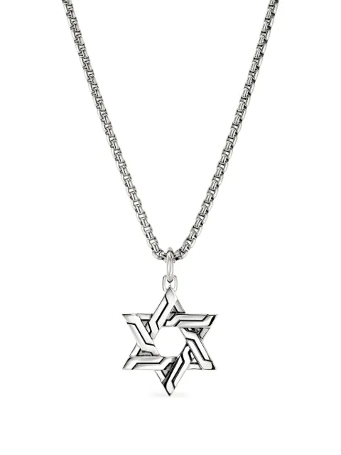 John Hardy sterling silver Icon 50 Star of David pendant necklace Silver NM989488