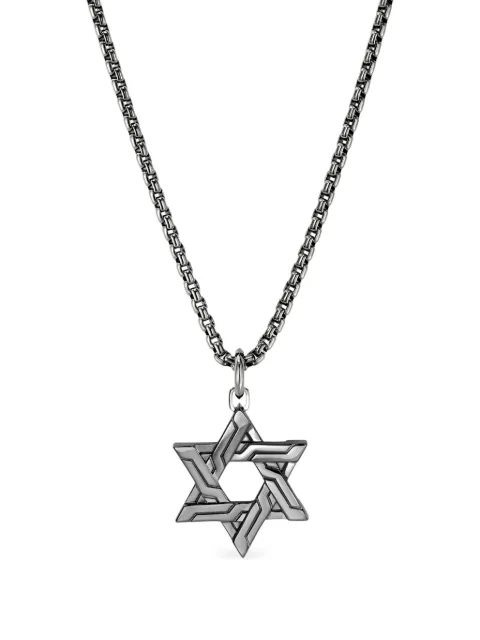 John Hardy silver Icon 50 Star of David pendant necklace Grey NM989488BRD
