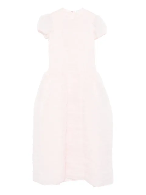 Cecilie Bahnsen puff-sleeve seam-detail midi dress Pink 425RTW10018CLEOPATRA