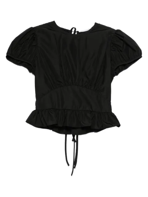 Cecilie Bahnsen Cristobal ruffled top Black 425RTW11008