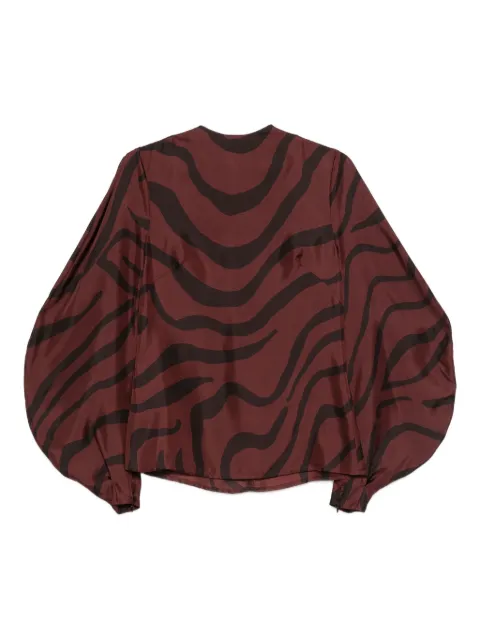 Raquel Diniz Aura zebra-print blouse Red 6003035