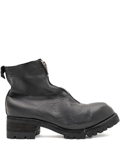 Guidi front-zip boots Black PL1VM