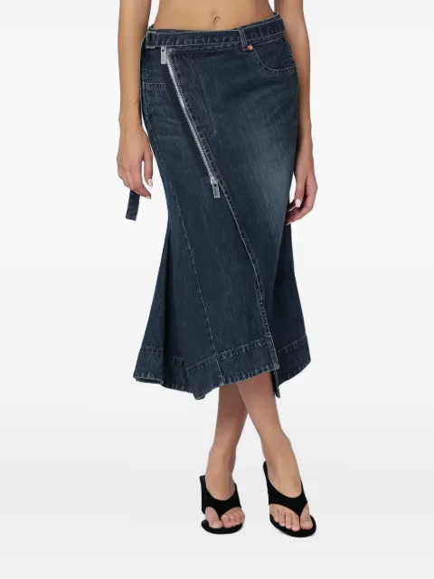 sacai zip detail skirt Blue 2508195DE