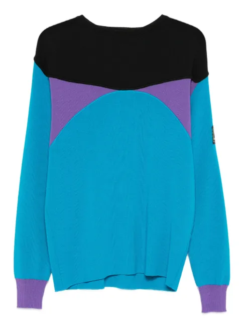 Versace Pre-Owned 2000s colour-block-design sweater Blue VE350LTA