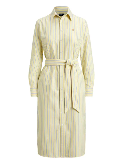 Polo Ralph Lauren striped belted shirt dress Yellow 211959901501