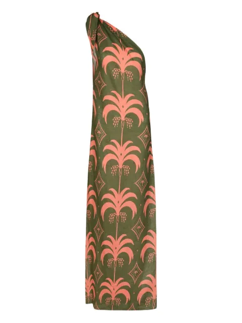 Johanna Ortiz Seaweed one-shoulder dress Green PT03419