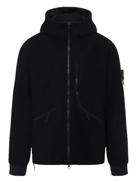 Stone Island hooded-zipped jacket Black K2S154100060S0214