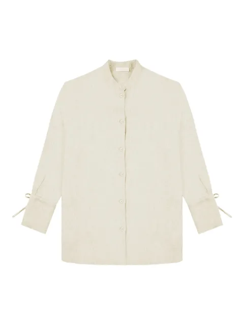 Glanshirt tie-cuff linen shirt Neutrals 5S1008L7022