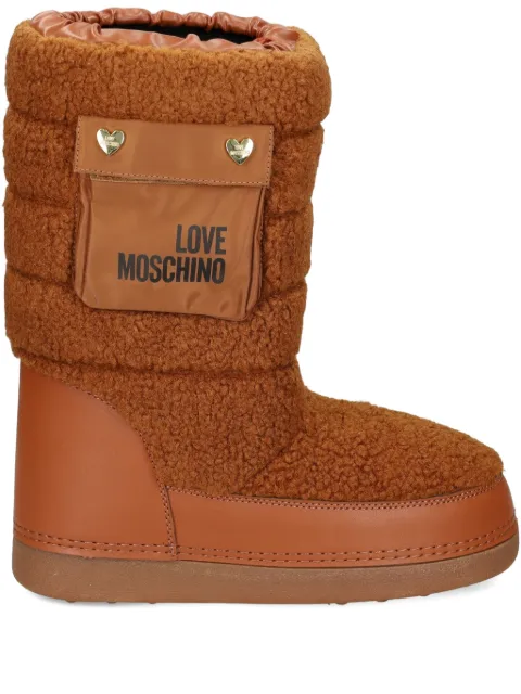 Love Moschino pocket-detail boots Brown JA24452G0N