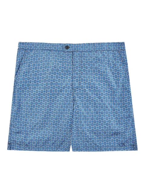Incotex geometric-print swim shorts Blue 14B008SW549