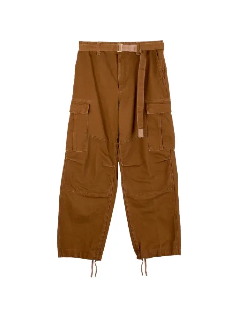 sacai x Carhartt WIP belted cargo pants Brown 2500992SDCO