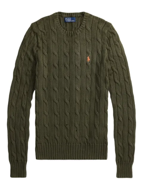 Polo Ralph Lauren cable-knit cotton crewneck jumper Green 211971869501