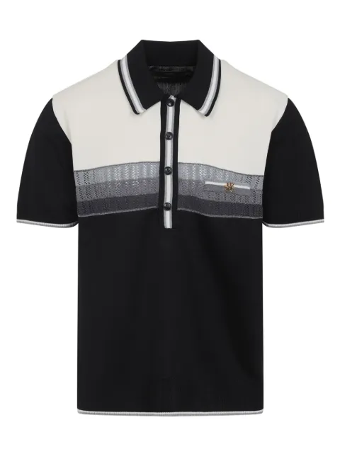 AMIRI striped pocket polo shirt Black AMKNPO1075