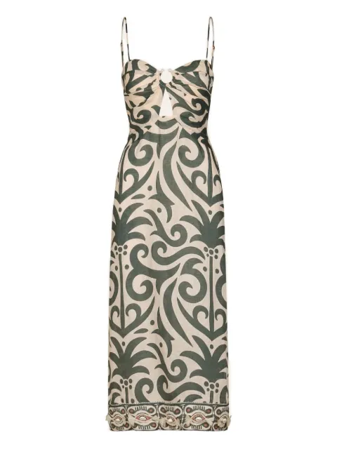 Johanna Ortiz Water Adventure midi dress Green PT03404