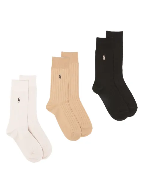 Polo Ralph Lauren Polo Pony-embroidered socks (pack of three) Neutrals 449P05400003