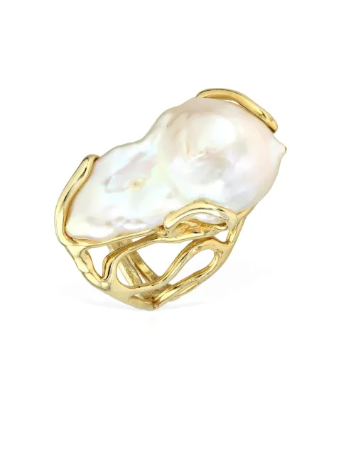 OBSIDIAN pearl metals ring Gold 1385F1
