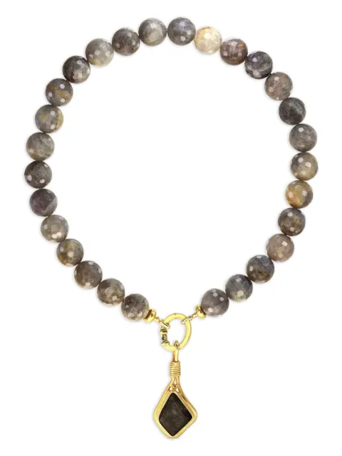 OBSIDIAN beaded pendant necklace Grey 64761