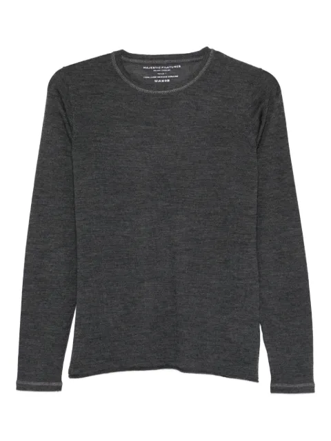Majestic Filatures merino wool T-shirt Grey M485FPU740