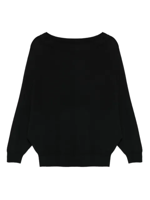 Majestic Filatures merino wool sweatshirt Black M485FPU739
