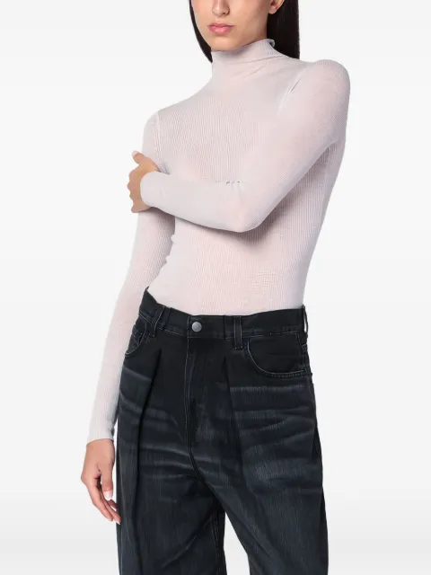 6397 roll-neck ribbed sweater Neutrals NSW665WO