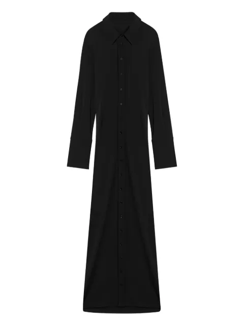 Sportmax button-front maxi shirt dress Black NIASCO