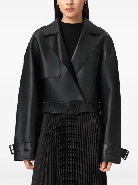 AllSaints belted-fastening jacket Black W045LB
