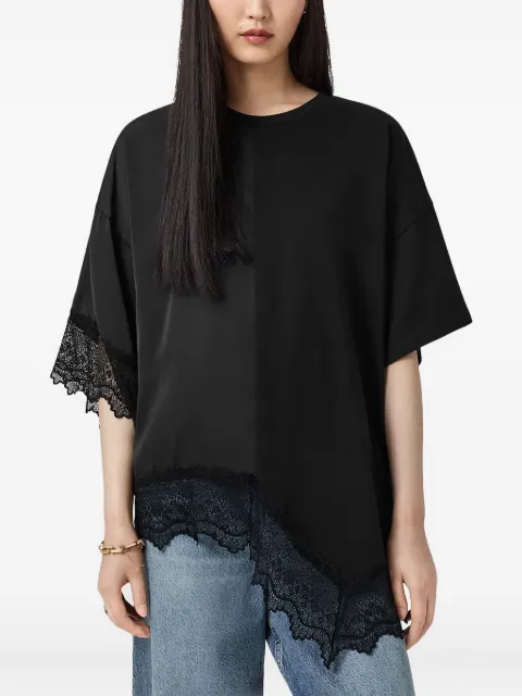 AllSaints Lenny short-sleeves lace T-shirt Black W087JD