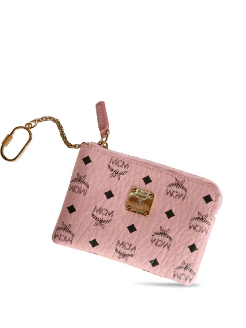 MCM logo-pattern chain-detail wallet Pink MYAFATA01