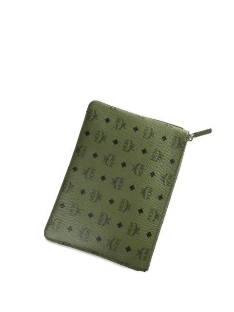 MCM logo-pattern wallet Green MYZAAVI02