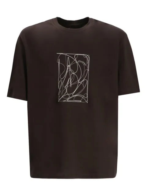 Armani Exchange graphic T-shirt Brown XM001468AF10362