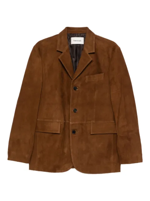 TONYWACK suede tailored blazer Brown BE34LJ34