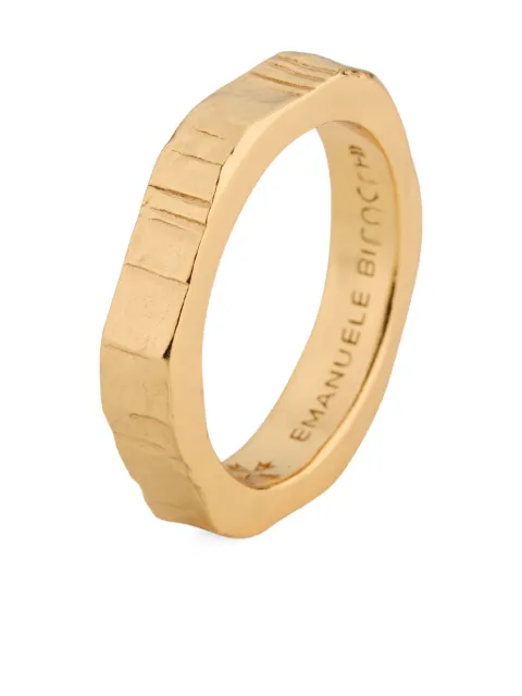 Emanuele Bicocchi small hammered band ring Gold HSA2G