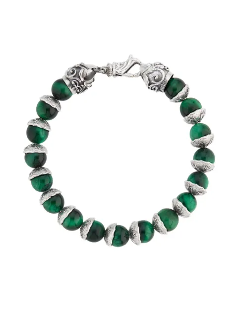 Emanuele Bicocchi beaded logo bracelet Silver SHBR4VCONF