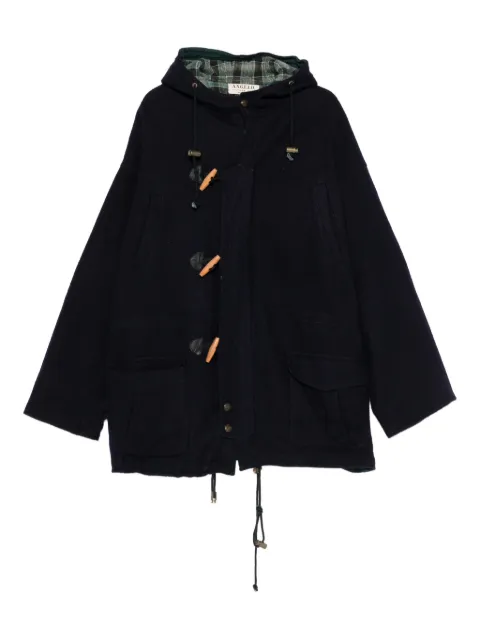 A.N.G.E.L.O. Vintage Cult 1980s toggle-fastening wool coat Blue AN350LJ