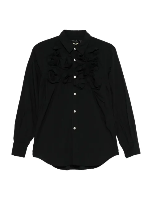 Comme Des Garçons floral-appliqué shirt Black RPB004