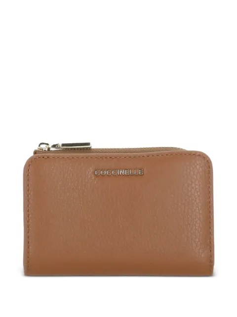 Coccinelle logo-detail leather wallet Brown E2MW511D101METALLICSOFTW11
