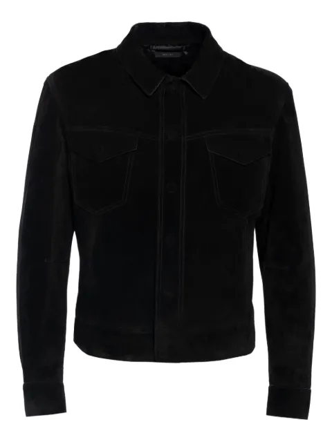 TOM FORD chest-pocket leather shirt Black LBI002LMS028LB999