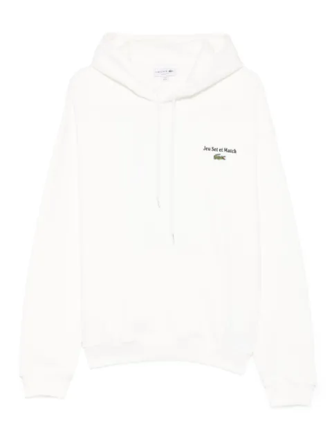 Lacoste graphic hooded hoodie White SH5947
