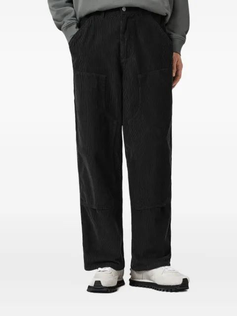AllSaints Dustan corduroy-texture trousers Black M008TD